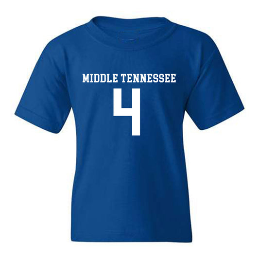 MTSU - NCAA Women's Soccer : Yana Yordanova - Royal Replica Shersey Youth T-Shirt