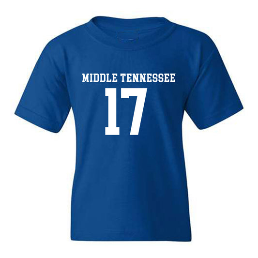 MTSU - NCAA Women's Soccer : Kaitlyn Butcher - Royal Replica Shersey Youth T-Shirt
