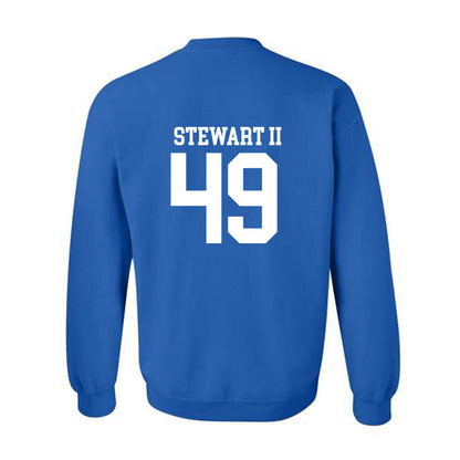 MTSU - NCAA Football : James Stewart II - Royal Replica Shersey Sweatshirt