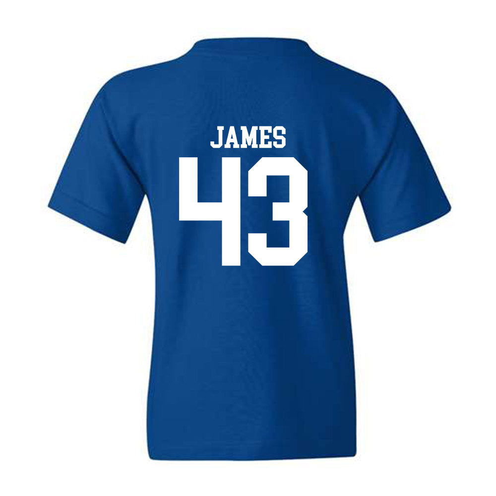 MTSU - NCAA Football : Markel James - Royal Replica Shersey Youth T-Shirt