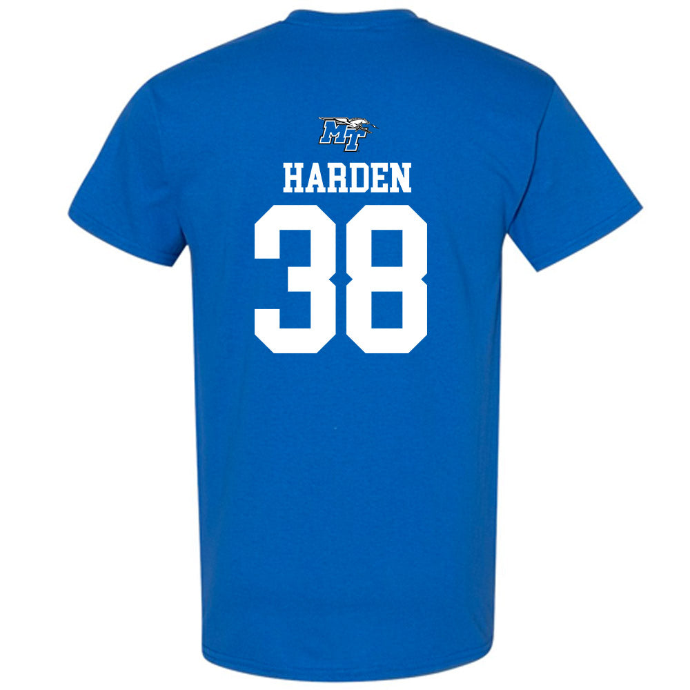 MTSU - NCAA Football : ZaBrien Harden - Royal Replica Shersey Short Sleeve T-Shirt