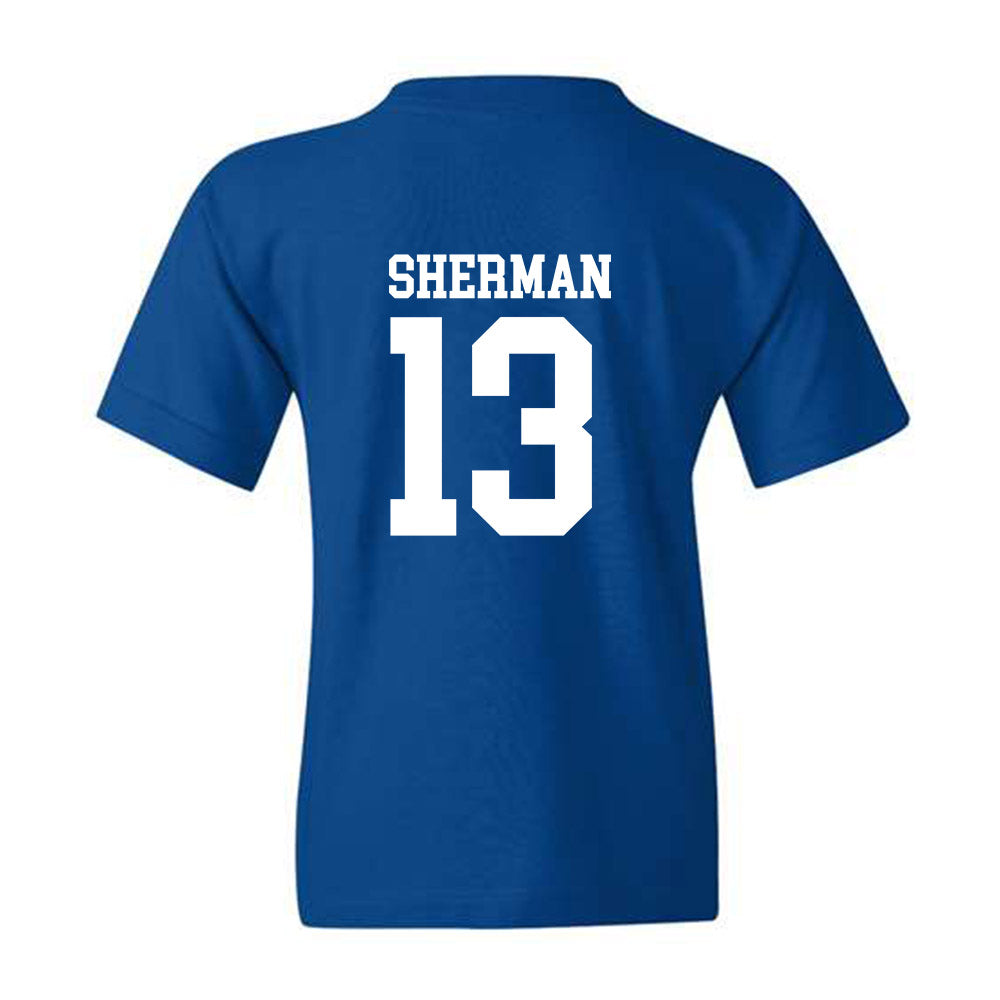 MTSU - NCAA Football : Javonte Sherman - Royal Replica Shersey Youth T-Shirt