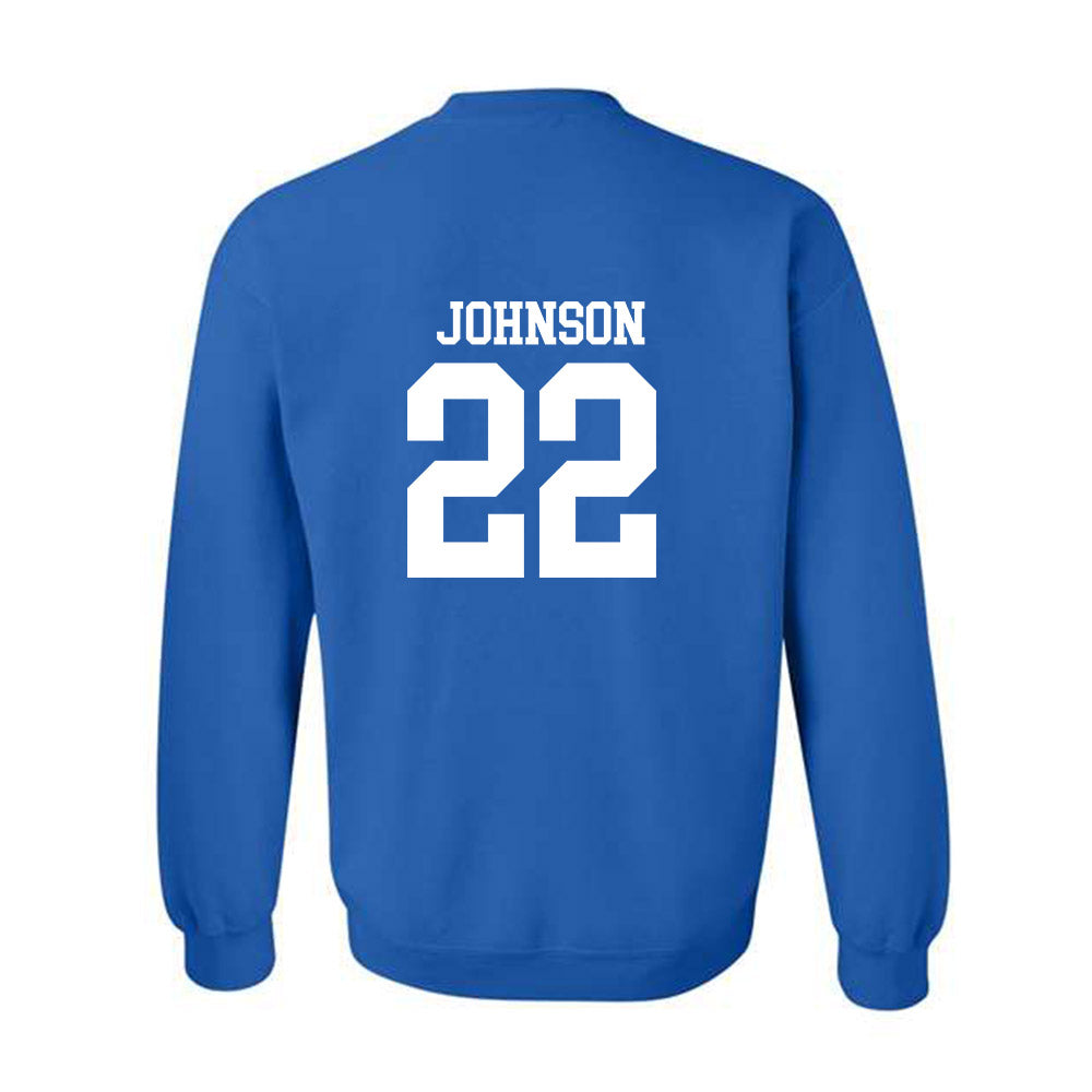 MTSU - NCAA Football : Chris Johnson - Royal Replica Shersey Sweatshirt