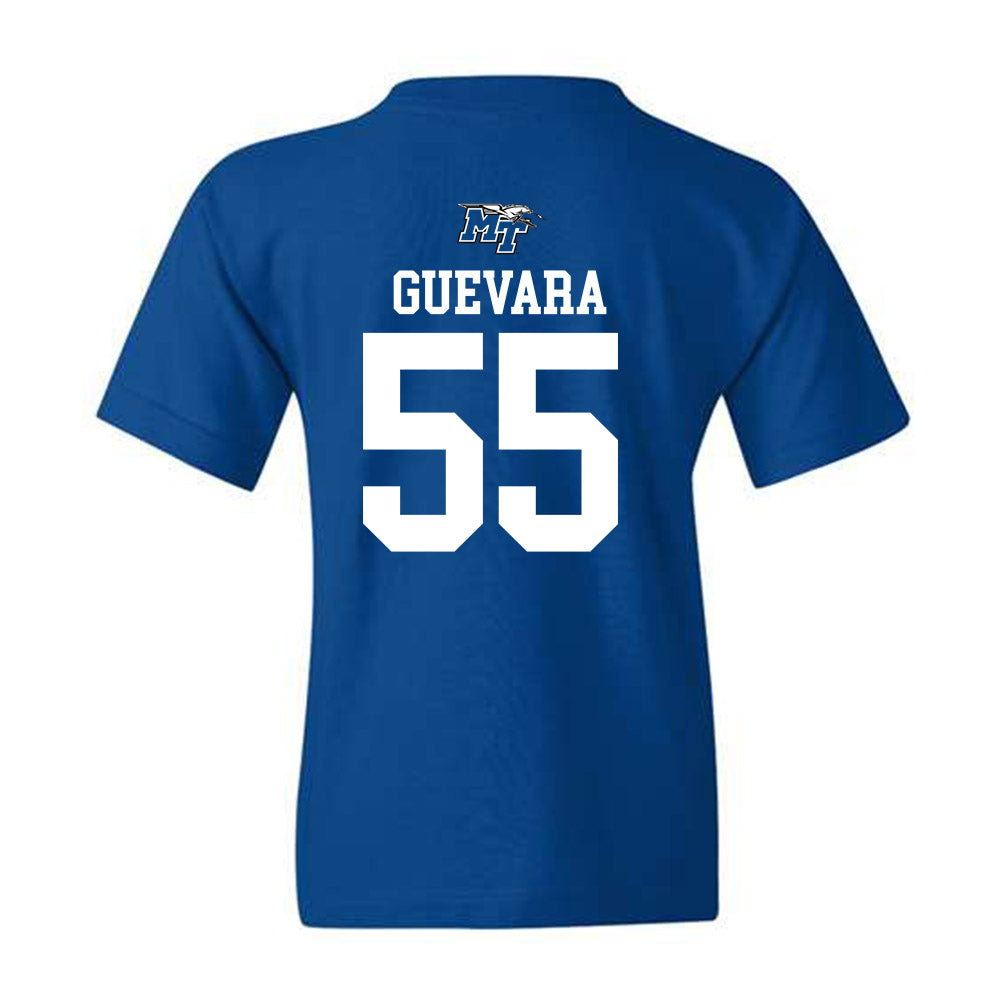 MTSU - NCAA Football : Mateo Guevara - Royal Replica Shersey Youth T-Shirt