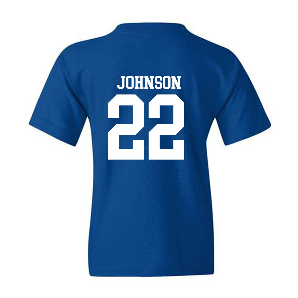 MTSU - NCAA Football : Chris Johnson - Royal Replica Shersey Youth T-Shirt