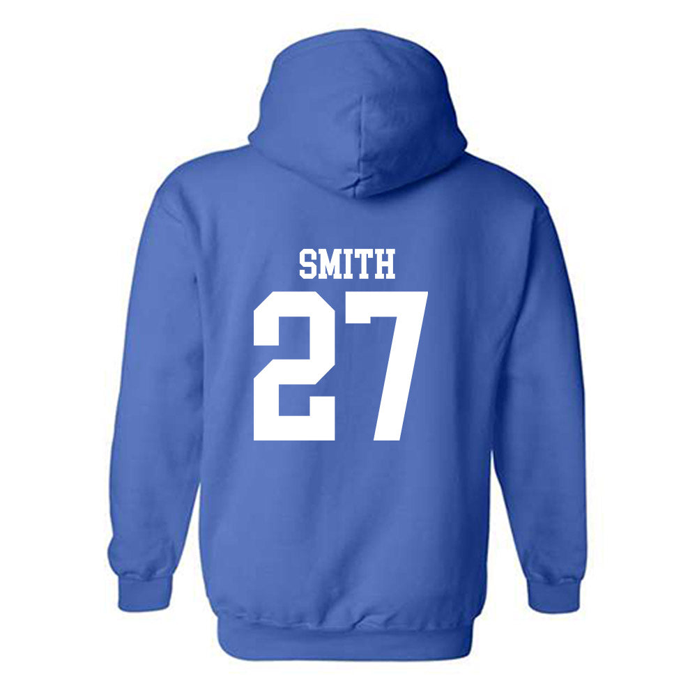 MTSU - NCAA Football : Rickey Smith - Royal Replica Shersey Hooded Sweatshirt