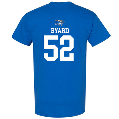 MTSU - NCAA Football : Muaaz Byard - Royal Replica Shersey Short Sleeve T-Shirt