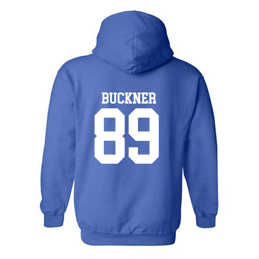 MTSU - NCAA Football : Brandon Buckner - Royal Replica Shersey Hooded Sweatshirt