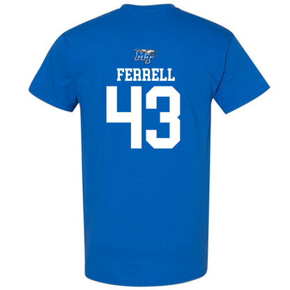 MTSU - NCAA Football : Trevon Ferrell - Royal Replica Shersey Short Sleeve T-Shirt