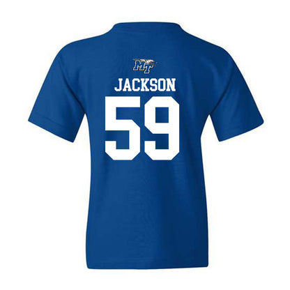 MTSU - NCAA Football : Jacob Jackson - Royal Replica Shersey Youth T-Shirt