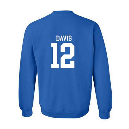 MTSU - NCAA Football : Jalen Davis - Royal Replica Shersey Sweatshirt