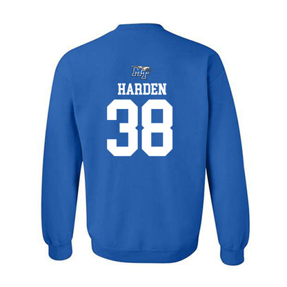 MTSU - NCAA Football : ZaBrien Harden - Royal Replica Shersey Sweatshirt