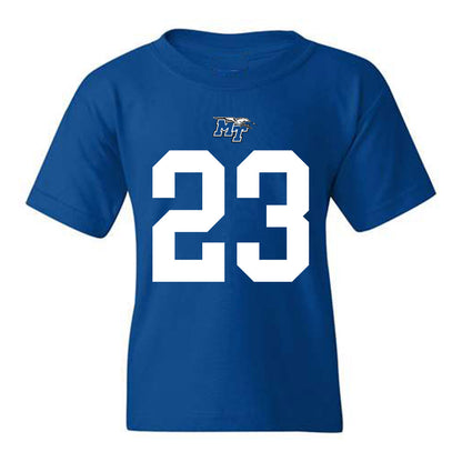 MTSU - NCAA Football : Jalen Jackson - Royal Replica Shersey Youth T-Shirt