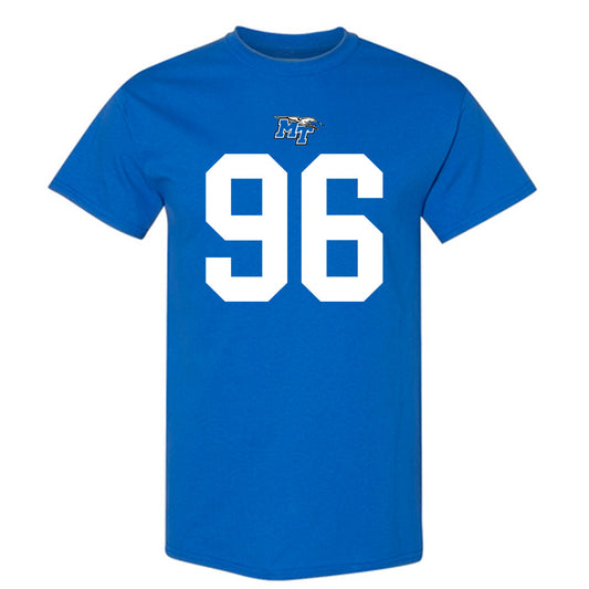 MTSU - NCAA Football : Kasey Bonds - Royal Replica Shersey Short Sleeve T-Shirt