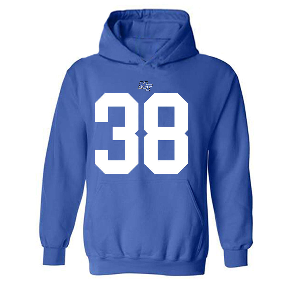 MTSU - NCAA Football : ZaBrien Harden - Royal Replica Shersey Hooded Sweatshirt