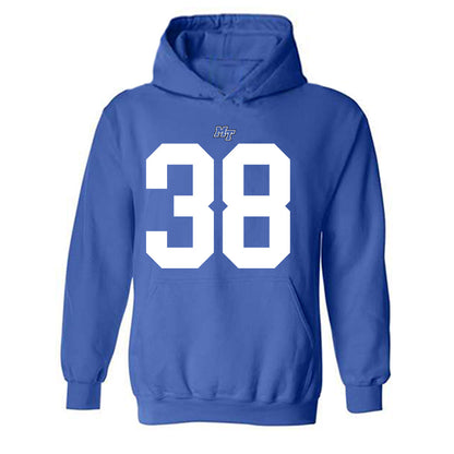 MTSU - NCAA Football : ZaBrien Harden - Royal Replica Shersey Hooded Sweatshirt