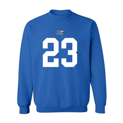 MTSU - NCAA Football : Jalen Jackson - Royal Replica Shersey Sweatshirt