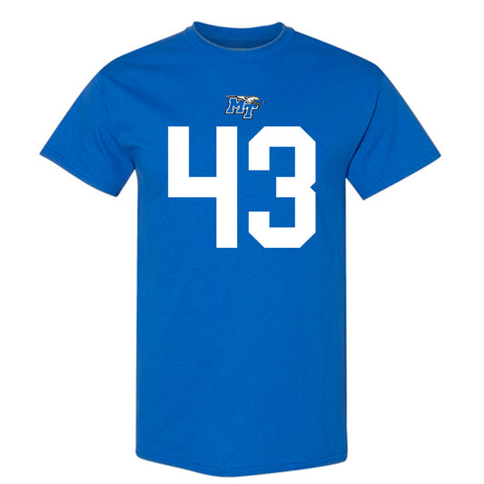 MTSU - NCAA Football : Trevon Ferrell - Royal Replica Shersey Short Sleeve T-Shirt