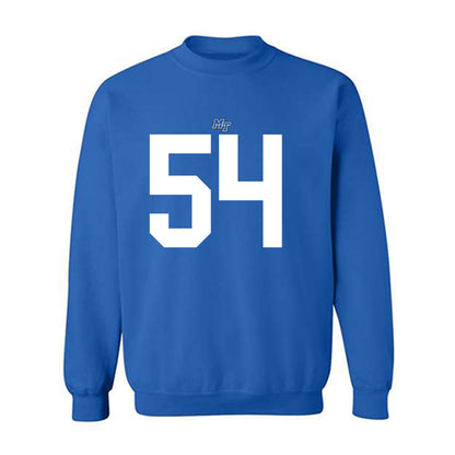 MTSU - NCAA Football : Connor Dougherty - Royal Replica Shersey Sweatshirt