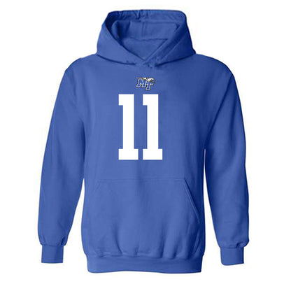 MTSU - NCAA Football : Nicholas Vattiato - Royal Replica Shersey Hooded Sweatshirt