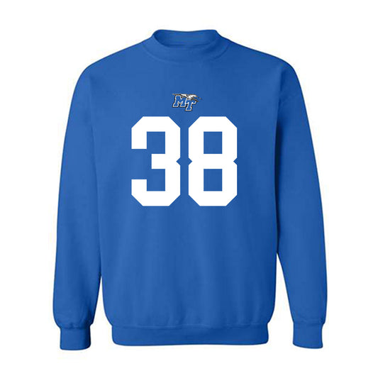 MTSU - NCAA Football : ZaBrien Harden - Royal Replica Shersey Sweatshirt