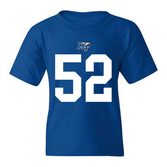 MTSU - NCAA Football : Muaaz Byard - Royal Replica Shersey Youth T-Shirt