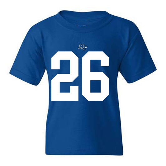 MTSU - NCAA Football : Jayce Gardner - Royal Replica Shersey Youth T-Shirt