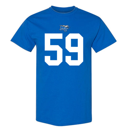 MTSU - NCAA Football : Jacob Jackson - Royal Replica Shersey Short Sleeve T-Shirt