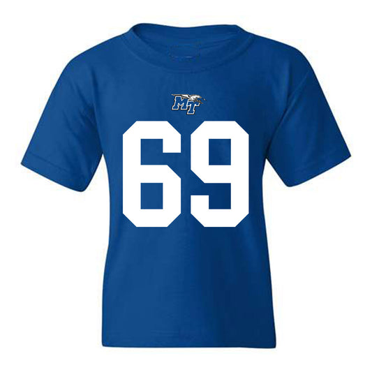 MTSU - NCAA Football : Brody Butler - Royal Replica Shersey Youth T-Shirt