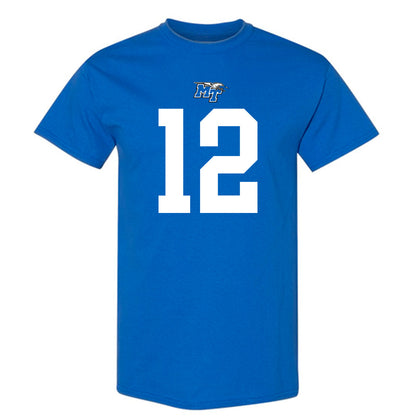 MTSU - NCAA Football : Jalen Davis - Royal Replica Shersey Short Sleeve T-Shirt