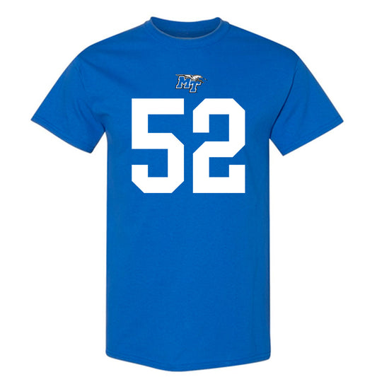 MTSU - NCAA Football : Muaaz Byard - Royal Replica Shersey Short Sleeve T-Shirt