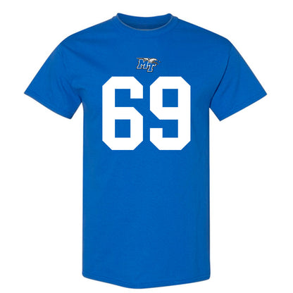 MTSU - NCAA Football : Brody Butler - Royal Replica Shersey Short Sleeve T-Shirt