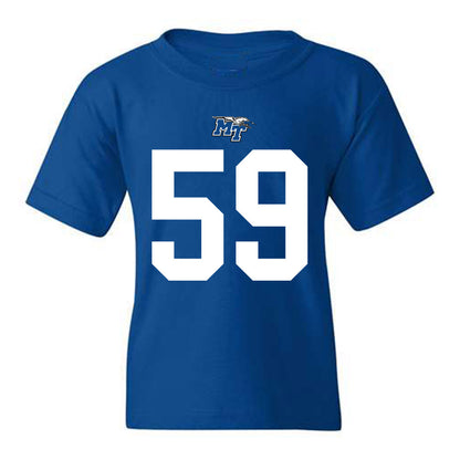 MTSU - NCAA Football : Jacob Jackson - Royal Replica Shersey Youth T-Shirt