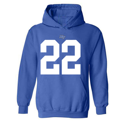 MTSU - NCAA Football : Chris Johnson - Royal Replica Shersey Hooded Sweatshirt