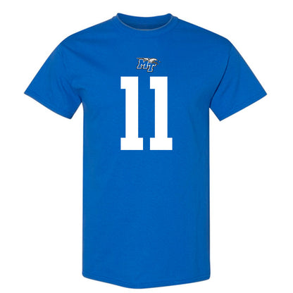 MTSU - NCAA Football : Nicholas Vattiato - Royal Replica Shersey Short Sleeve T-Shirt