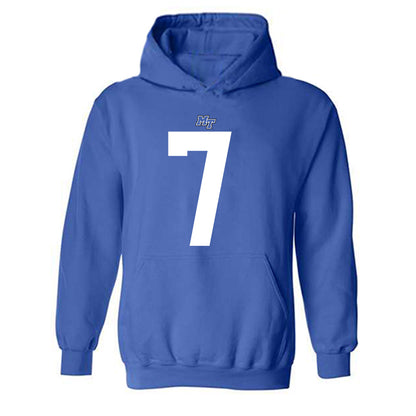 MTSU - NCAA Football : Zeke Rankin - Royal Replica Shersey Hooded Sweatshirt