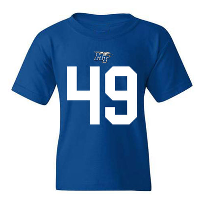 MTSU - NCAA Football : James Stewart II - Royal Replica Shersey Youth T-Shirt