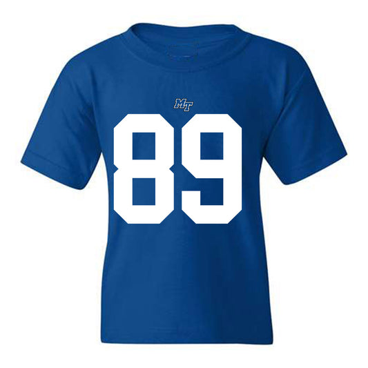 MTSU - NCAA Football : Elijah Ealey - Royal Replica Shersey Youth T-Shirt
