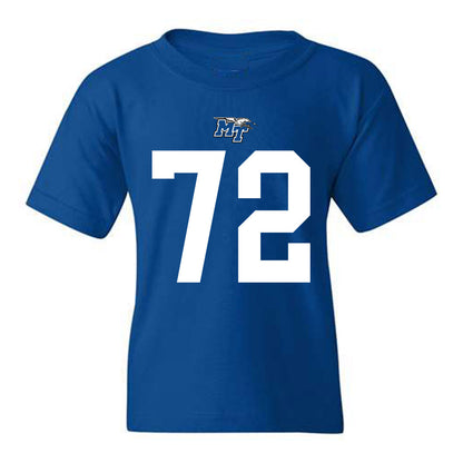 MTSU - NCAA Football : Morgan Scott - Royal Replica Shersey Youth T-Shirt