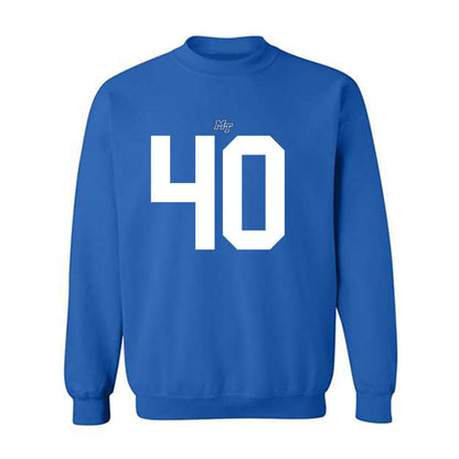 MTSU - NCAA Football : Anthony Bynum - Royal Replica Shersey Sweatshirt