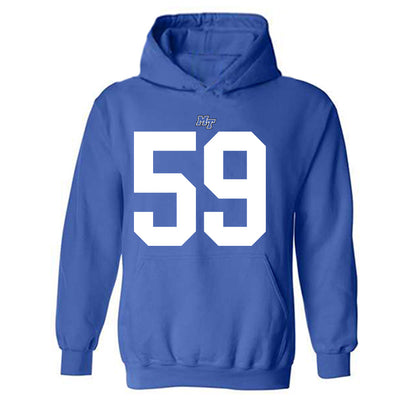 MTSU - NCAA Football : Jacob Jackson - Royal Replica Shersey Hooded Sweatshirt