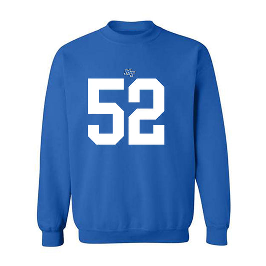 MTSU - NCAA Football : Muaaz Byard - Royal Replica Shersey Sweatshirt