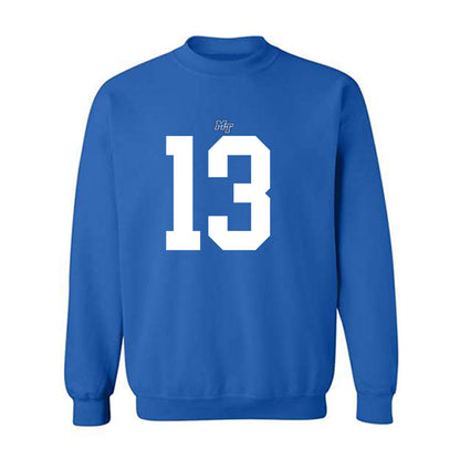 MTSU - NCAA Football : Javonte Sherman - Royal Replica Shersey Sweatshirt