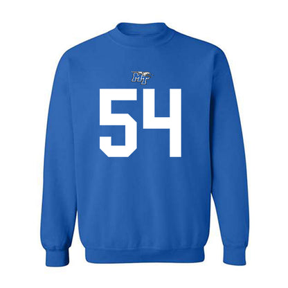 MTSU - NCAA Football : Connor Dougherty - Royal Replica Shersey Sweatshirt