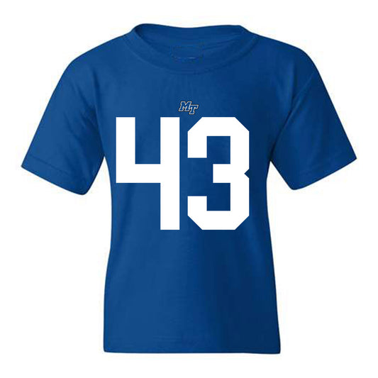 MTSU - NCAA Football : Trevon Ferrell - Royal Replica Shersey Youth T-Shirt