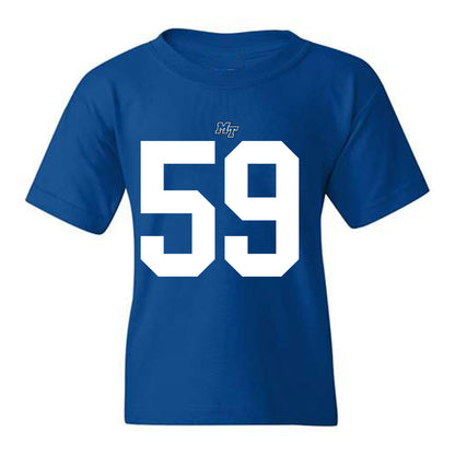 MTSU - NCAA Football : Jacob Jackson - Royal Replica Shersey Youth T-Shirt