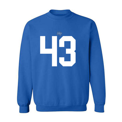 MTSU - NCAA Football : Markel James - Royal Replica Shersey Sweatshirt