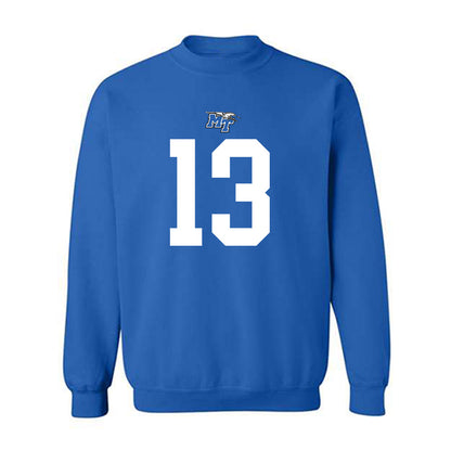 MTSU - NCAA Football : Javonte Sherman - Royal Replica Shersey Sweatshirt