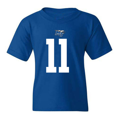 MTSU - NCAA Football : Nicholas Vattiato - Royal Replica Shersey Youth T-Shirt