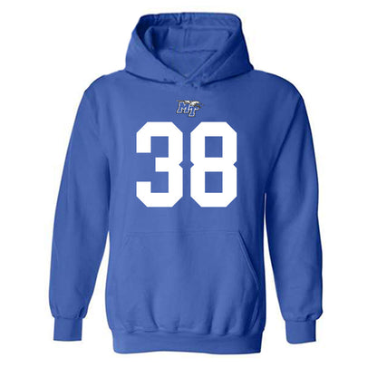 MTSU - NCAA Football : ZaBrien Harden - Royal Replica Shersey Hooded Sweatshirt